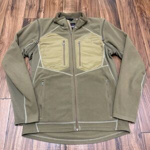 Beyond Clothing RA Fleece Jacket Vest Convert Coyote Brown Midlayer Medium Long